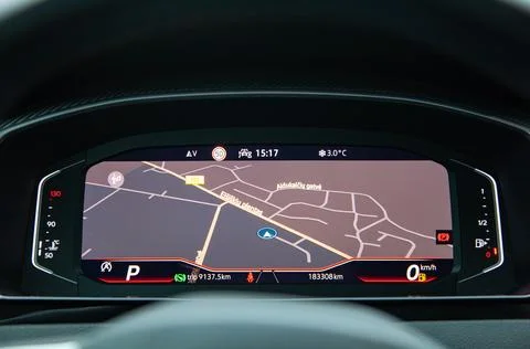 Dashboard screen with navigation Foto stock