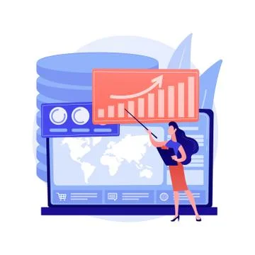 Dashboard service abstract concept vector illustration. 스톡 일러스트