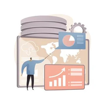 Dashboard service abstract concept vector illustration. 스톡 일러스트