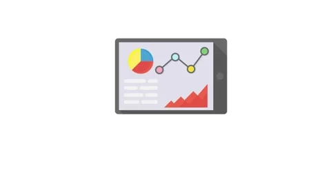 A dashboard showcasing mobile app analytics with various graphs and statist.. Stock Footage 332199376