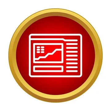 Dashboard showing digital chart and business analytics icon Stock Illustration