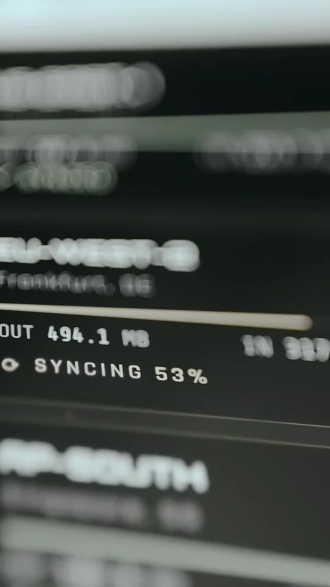Dashboard showing status of database nodes by region Vídeo Stock 332465067