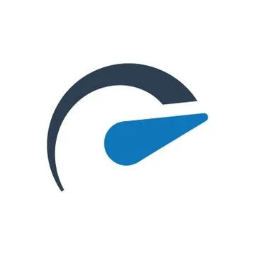 Dashboard, Speedometer Icon Stock Illustration