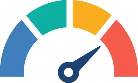 Dashboard speedometer icon for performance measurement indicator 스톡 일러스트