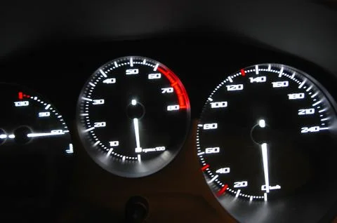 Dashboard with speedometer Stock Photos