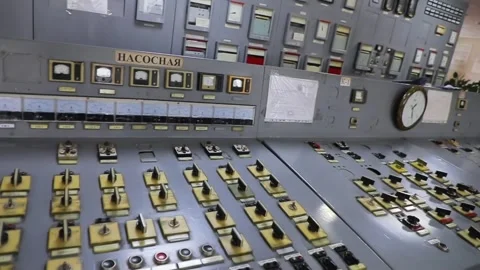 Dashboard with switches in a heating station 2 Stock Footage 230643663