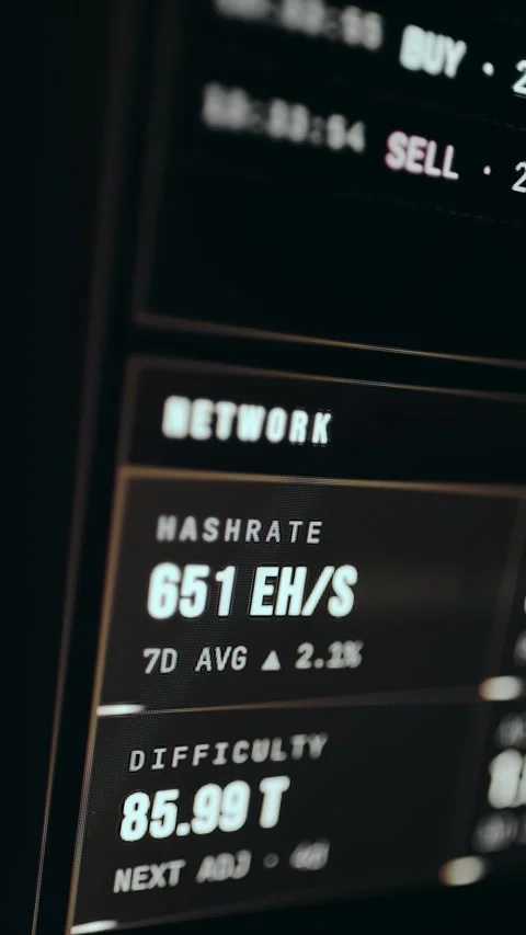 Dashboard tracking Bitcoin network statistics Stock-Footage 333451540