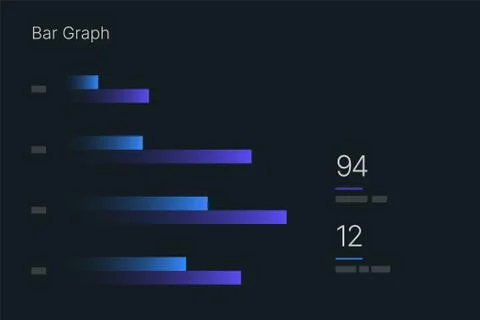 Dashboard UI and UX Kit with data visualization. Illustrazione stock