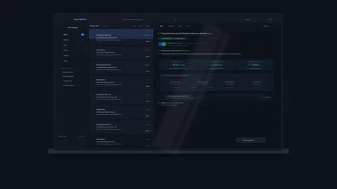 Dashboard UI design motion graphic interface software application mockup Stock Footage 346546841