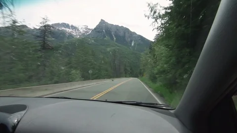 Dashboard view of mountain Stock Footage 110611490