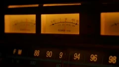 Yellow vintage radio receiver and amplif... | Stock Video | Pond5