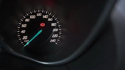 Dashboard warning lights during car startup Stock Footage 330488062