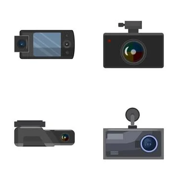 Dashcam devices providing vehicle driver safety and surveillance Stock Illustration