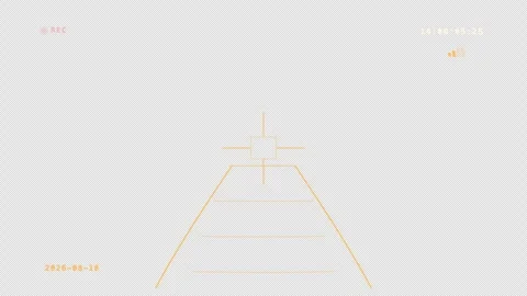 Dashcam Lane Guide Lines Overlay Alpha Channel Stock Footage 342719724