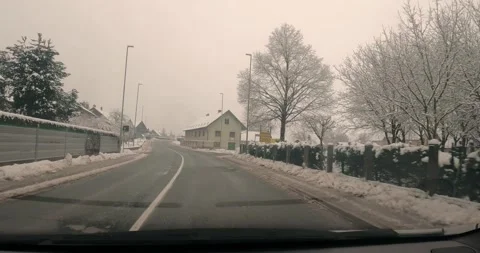 Dashcam POV point of view driving on countryside road in Slovenia Stock Footage 148279412