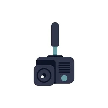Dashcam with suction cup mount recording road trip Stock Illustration