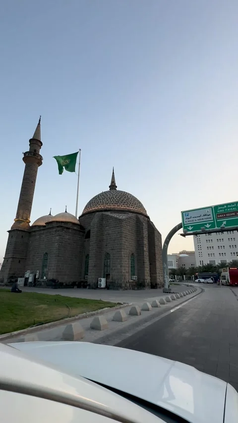 Dashcam View Driving Past Historic Mosque Stock Footage 346191982