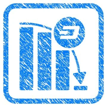 Dashcoin Epic Fall Chart Framed Stamp イラスト素材