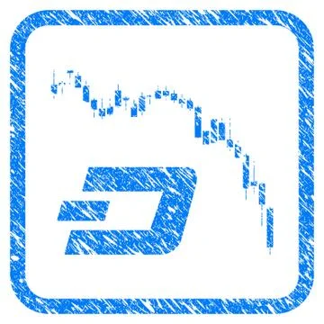 Dashcoin Fall Chart Framed Stamp イラスト素材