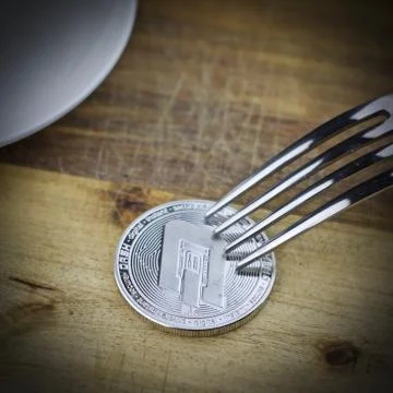 Dashcoin - silver coin Stock Photos
