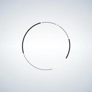 Dashed and line circle Stock Illustration
