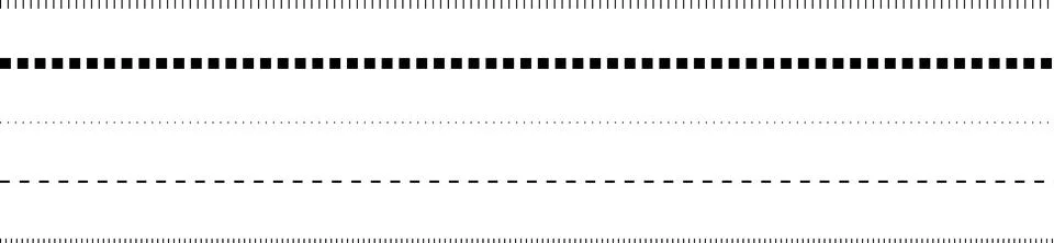 Dashed border divider set vector illustration Stockillustratie