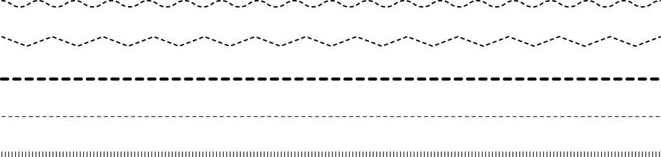 Dashed border divider set vector illustration 스톡 일러스트