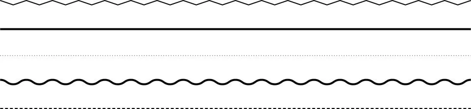 Dashed border divider set vector illustration 스톡 일러스트