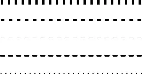 Dashed border divider set vector illustration 스톡 일러스트