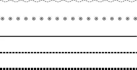 Dashed border divider set vector illustration 스톡 일러스트