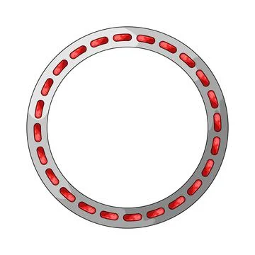 Dashed circle illustration Stock Illustration