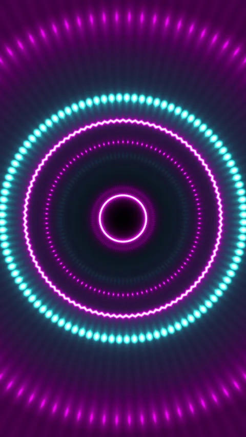 Dashed Circle Neon Vertical Stock Footage 268662643