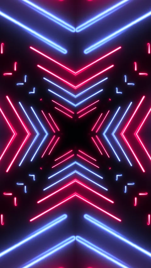 Dashed Circle Neon Vertical Stock Footage 268693914