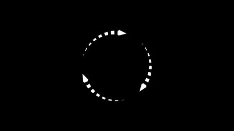 Dashed circular process flow animation Stock Footage 330457305