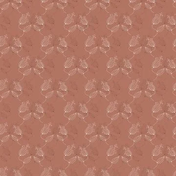 Dashed floral ornament seamless vector pattern Illustrazione stock