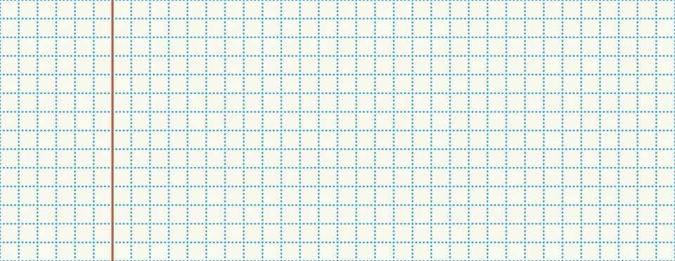 Dashed grid seamless pattern. Minimalist notebook paper planner dash cross page Stock-Illustration