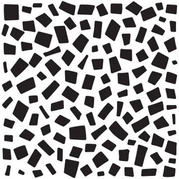 Dashed line abstract seamless pattern. Repeated rectangles texture. Black and Stock Illustration