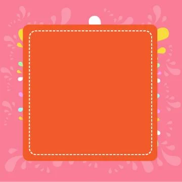 Dashed Line Blank Square in Color. Thin and Thick Lines. Empty Cutout Form in Stockillustratie