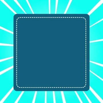 Dashed Line Blank Square in Color. Thin and Thick Lines. Empty Cutout Form in Stock Illustration