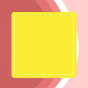 Dashed Line Blank Square in Color. Thin and Thick Lines. Empty Cutout Form in イラスト素材