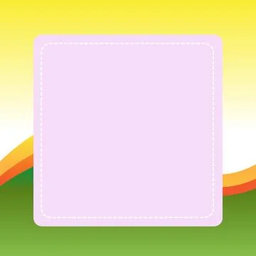 Dashed Line Blank Square in Color. Thin and Thick Lines. Empty Cutout Form in 스톡 일러스트