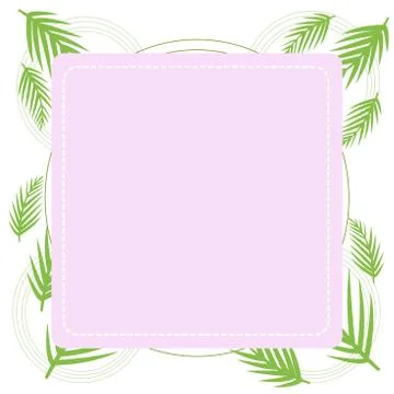 Dashed Line Blank Square in Color. Thin and Thick Lines. Empty Cutout Form in イラスト素材