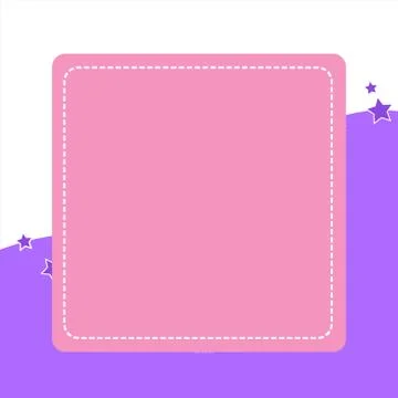 Dashed Line Blank Square in Color. Thin and Thick Lines. Empty Cutout Form in イラスト素材