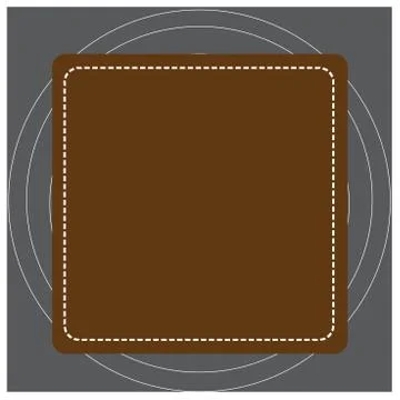 Dashed Line Blank Square in Color. Thin and Thick Lines. Empty Cutout Form in Stock Illustration