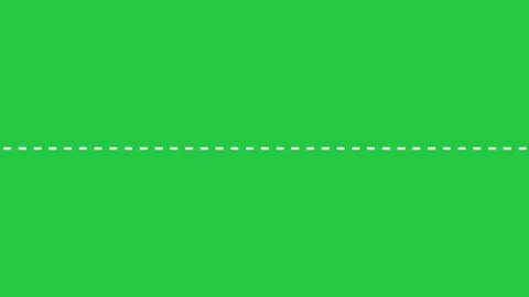 Dashed line from one point to another animation isolated on green background 動画素材 333687318