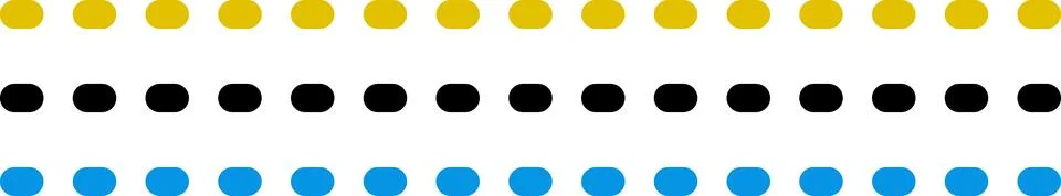 Dashed line sticker. Dotted Divider Set. Dashed straight lines different styles Stock Illustration