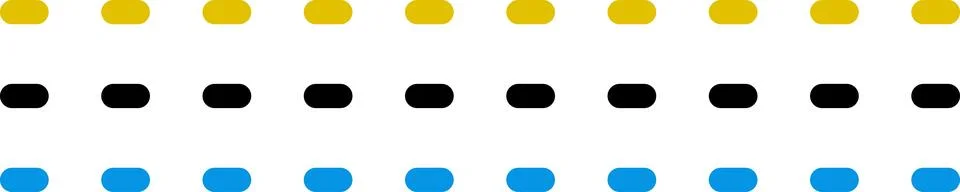 Dashed line sticker. Dotted Divider Set. Dashed straight lines different styles イラスト素材