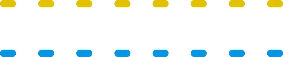 Dashed line sticker. Dotted Divider Set. Dashed straight lines different styles Stock Illustration