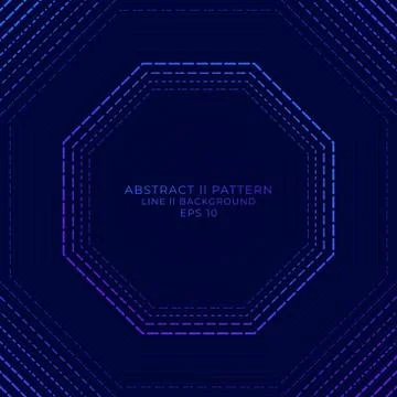 Dashed line wave pattern hexagon shape design abstract style Stock Illustration