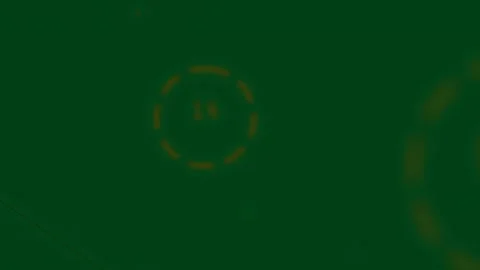 Dashed progress ring pulsing updating % on transparent HUD triggered by data Video stock 329532046